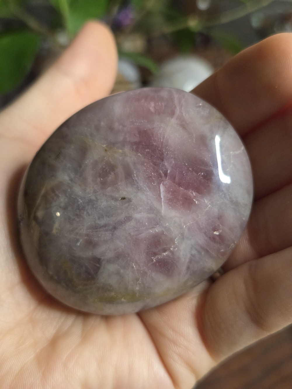 Pink Tourmaline Palmstone - Picture 3 of 16